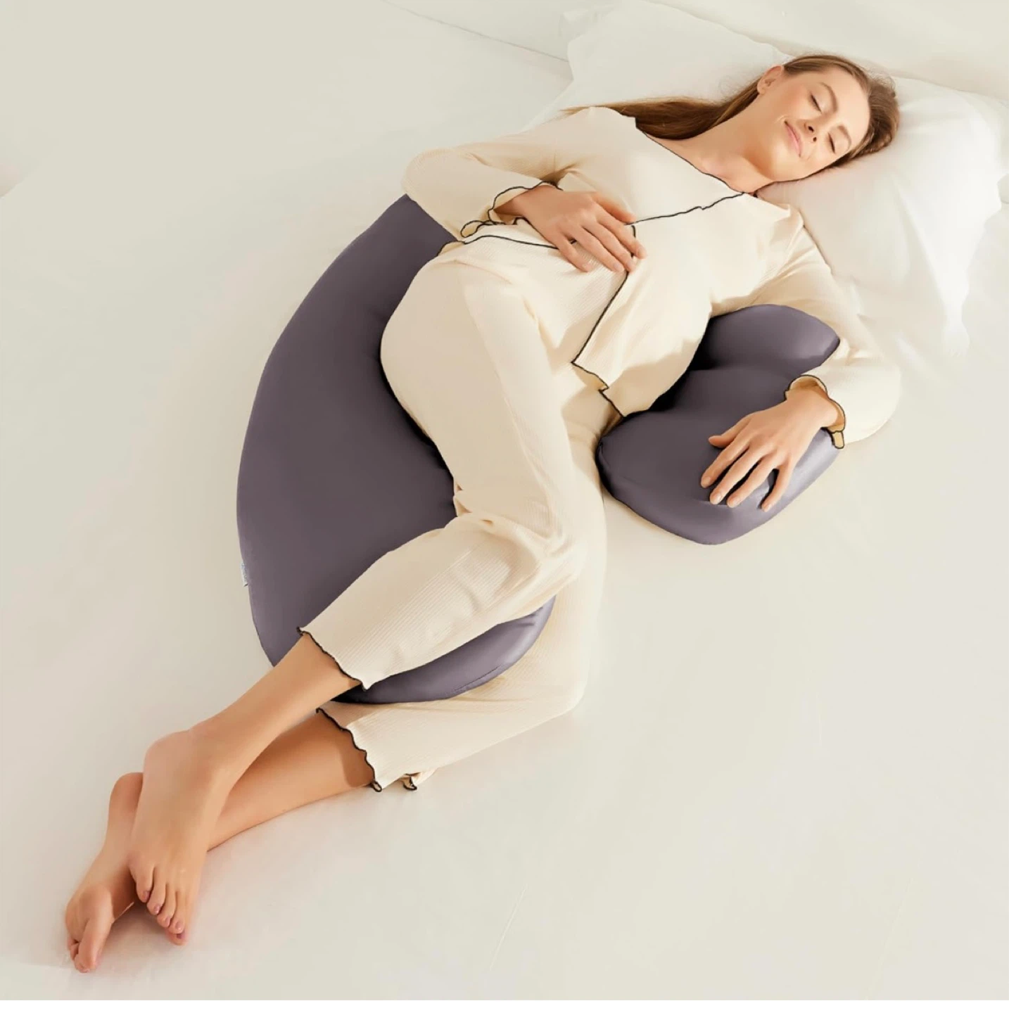 Full Body Pregnancy Pillow - Grey