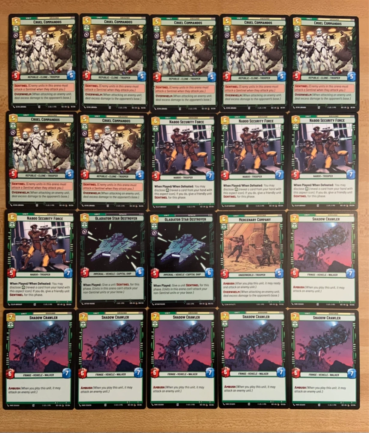 Star Wars Unlimited Bulk Common Card Lot 38 Cards LP Bundle