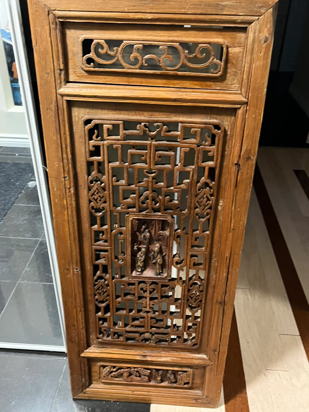 Antique Wooden Carved Screen Panel