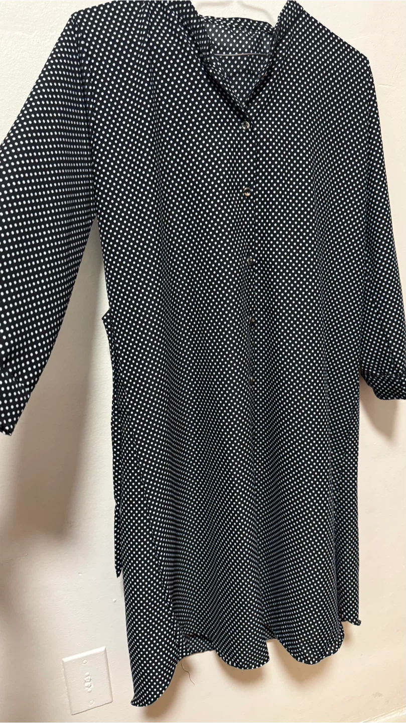 Black and White Polka Dot Dress 🖤🤍