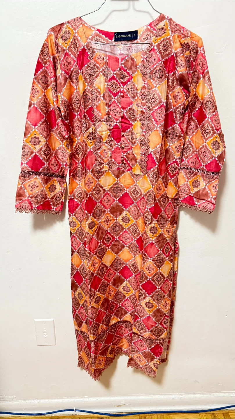 SADABAHAR Women's Printed Kurti Set Size S