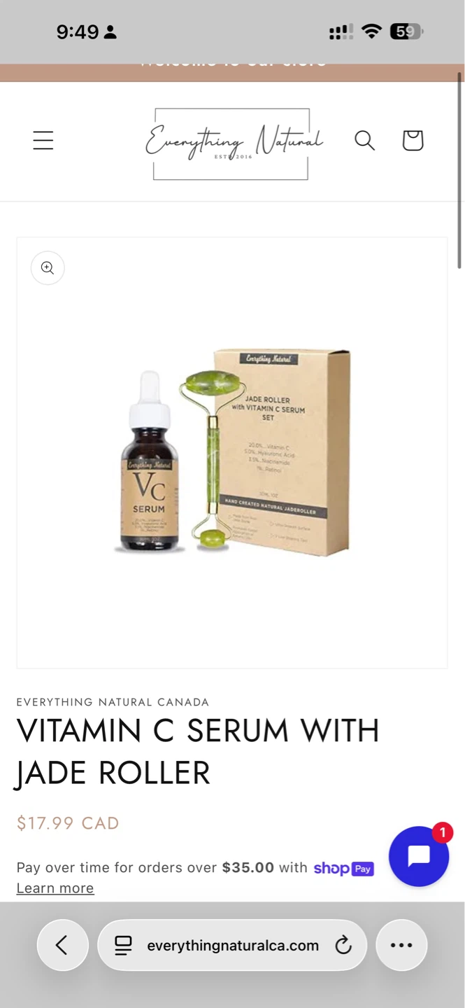 Unused Vitamin C Serum with Jade Roller Set - photo 2