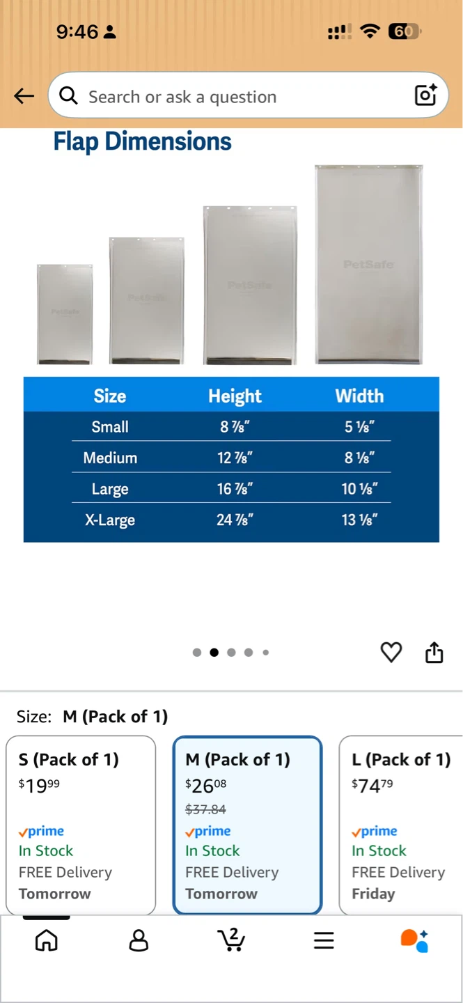 Amazon Basics Pet Door Flap Medium - photo 2