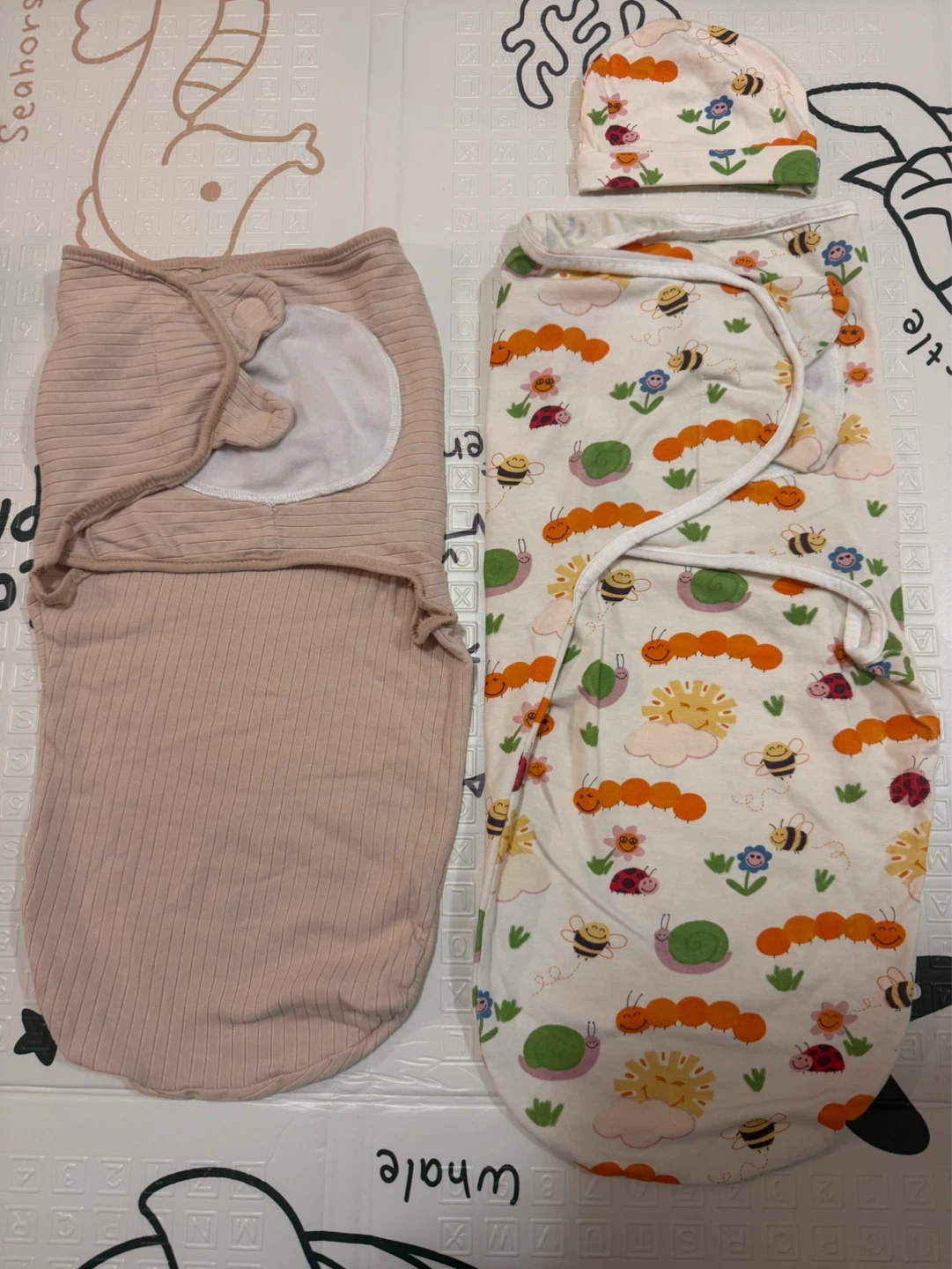 Baby Swaddle and Hat Set