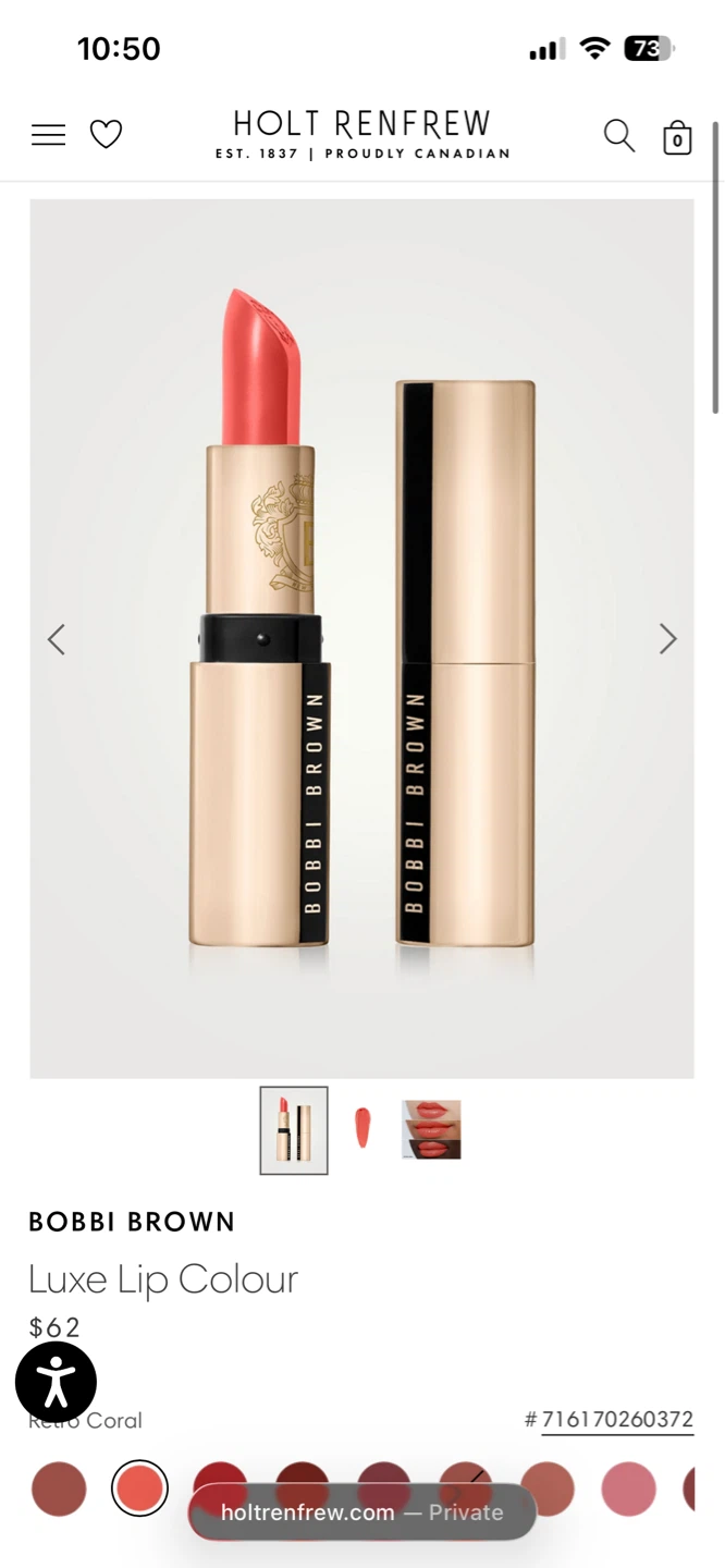 Bobbi Brown Luxe Lip Colour - Retro Coral