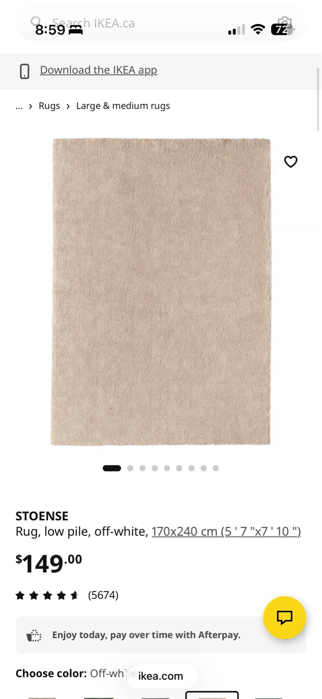 IKEA STOENSE Rug 170x240 cm