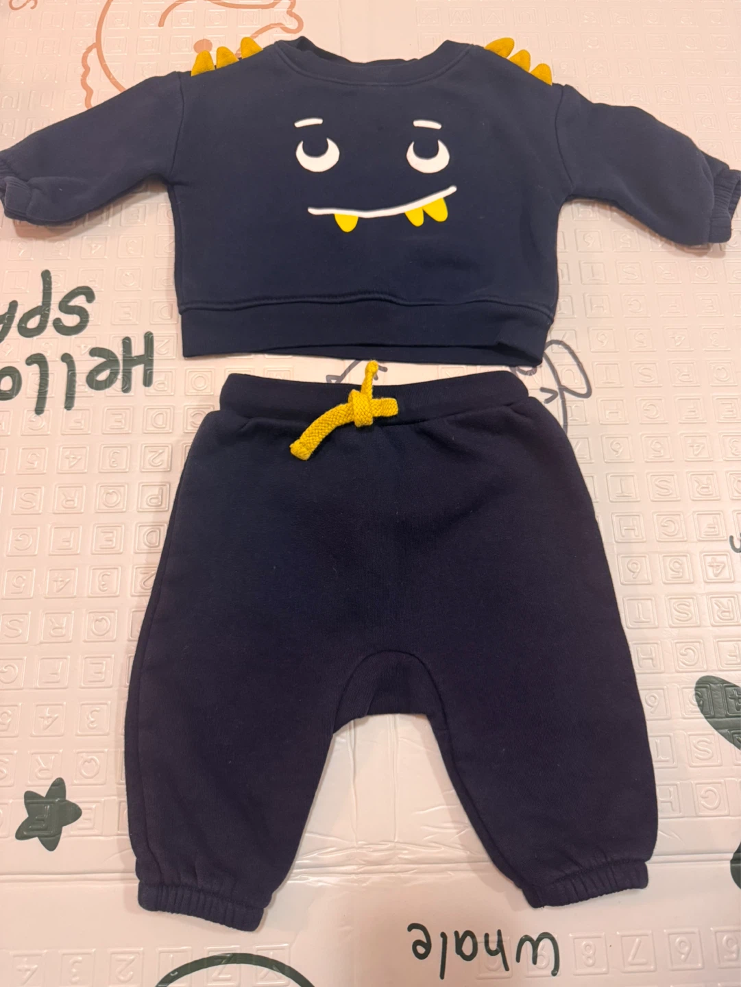 Baby Monster Sweatshirt and Pants Set - Navy 3m