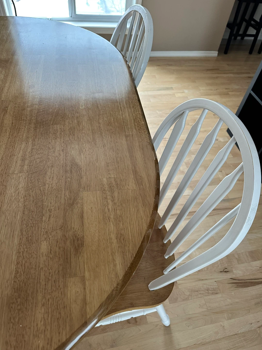 Oval Dining Table and 3 Chairs Set - photo 2