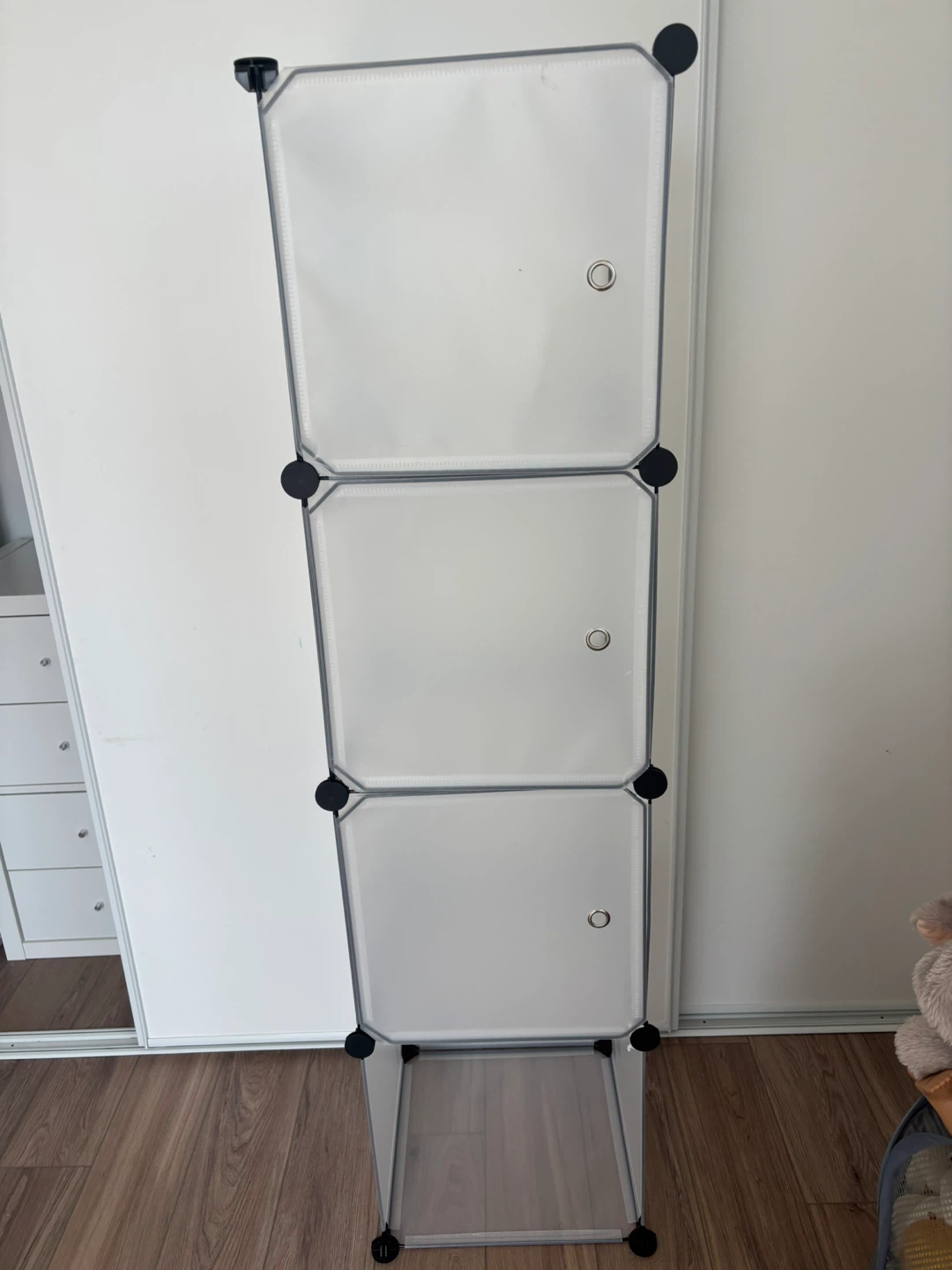4-Tier Storage Cube Organizer with Doors
