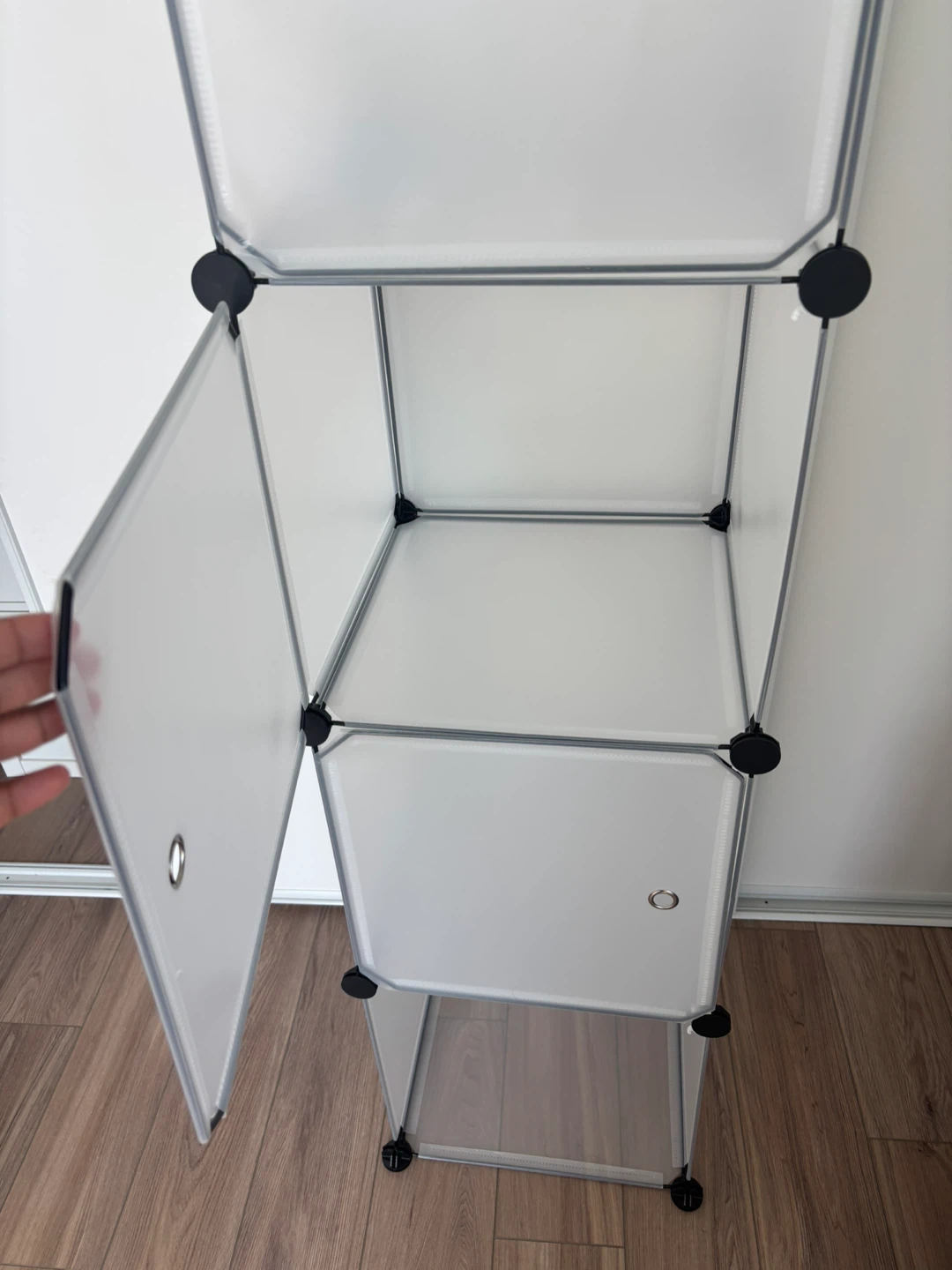 4-Tier Storage Cube Organizer with Doors - photo 2