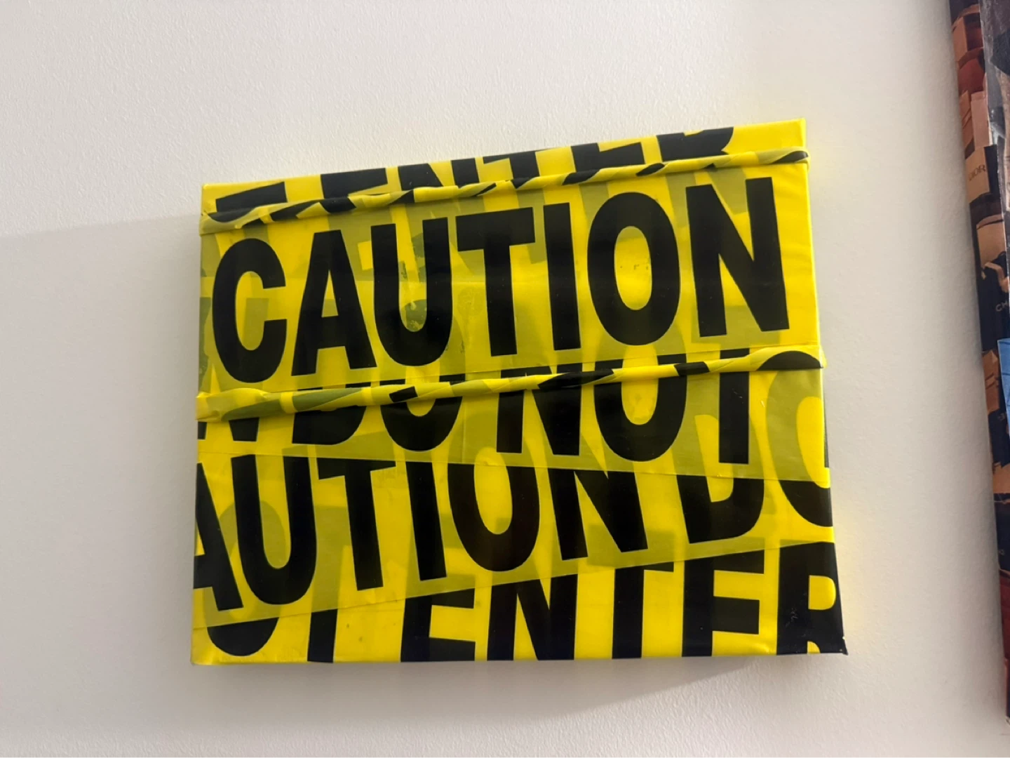 Caution Do Not Enter Tape Art Canvas