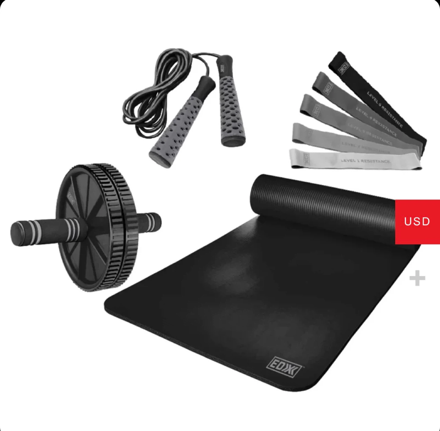 EDX 8 Piece Full Body Workout Kit with Yoga Mat - photo 3