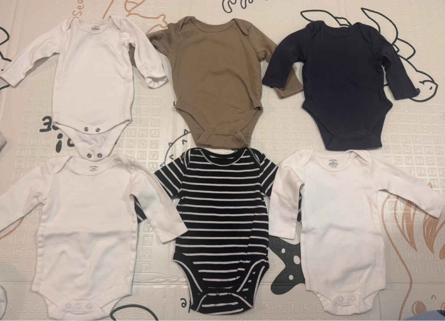 Baby Bodysuits - 6 Pack 0-3m