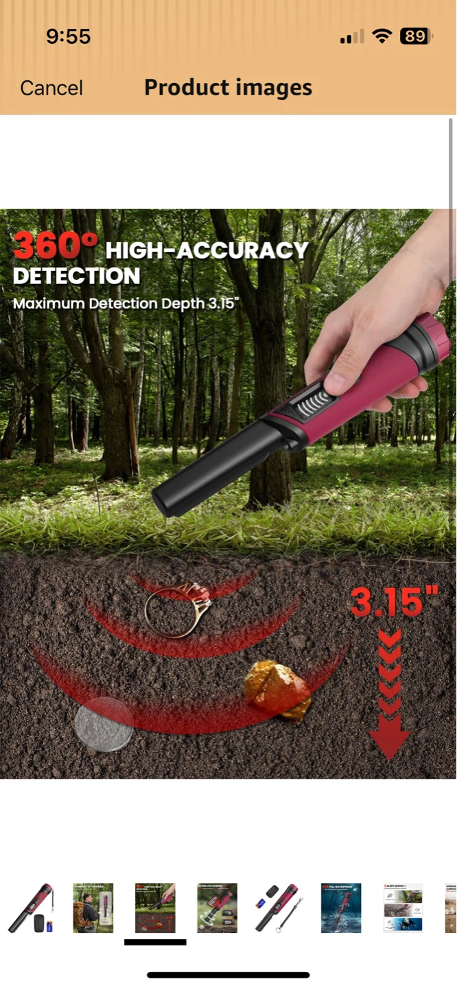 DR.OTEK Pinpointer Metal Detector Burgundy - photo 3