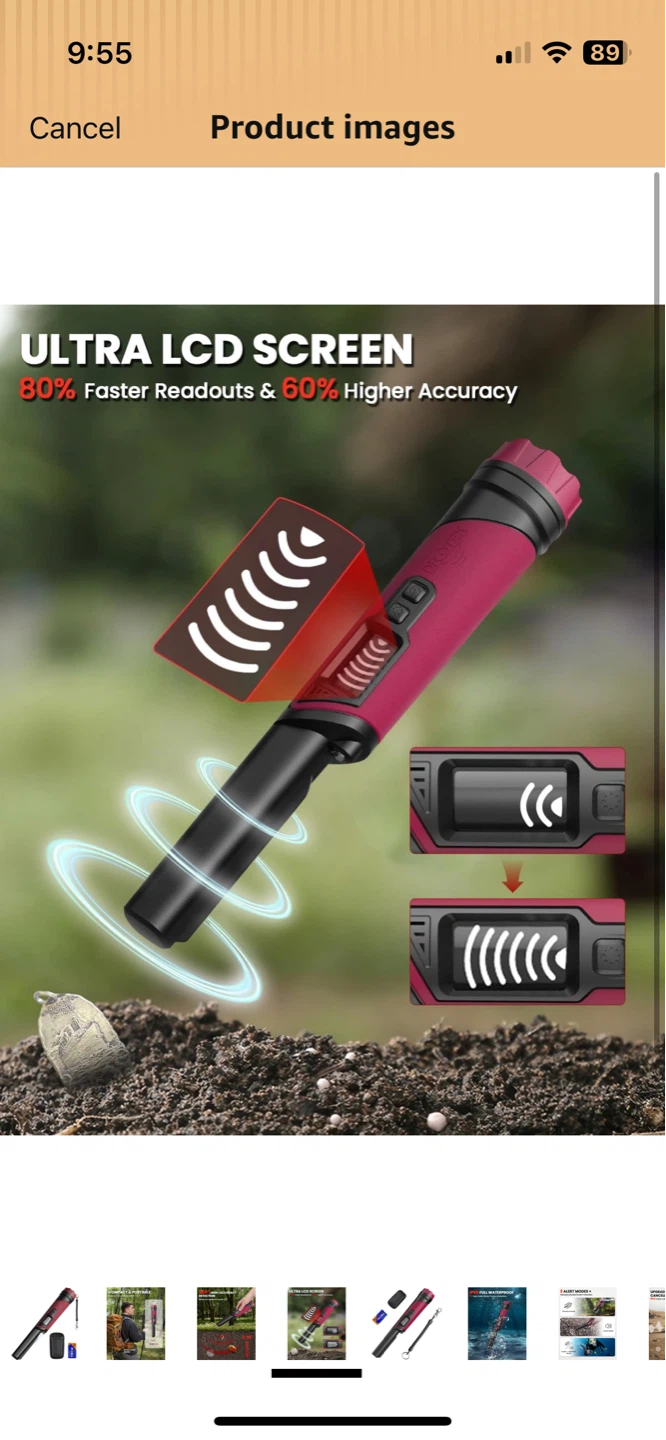 DR.OTEK Pinpointer Metal Detector Burgundy - photo 4