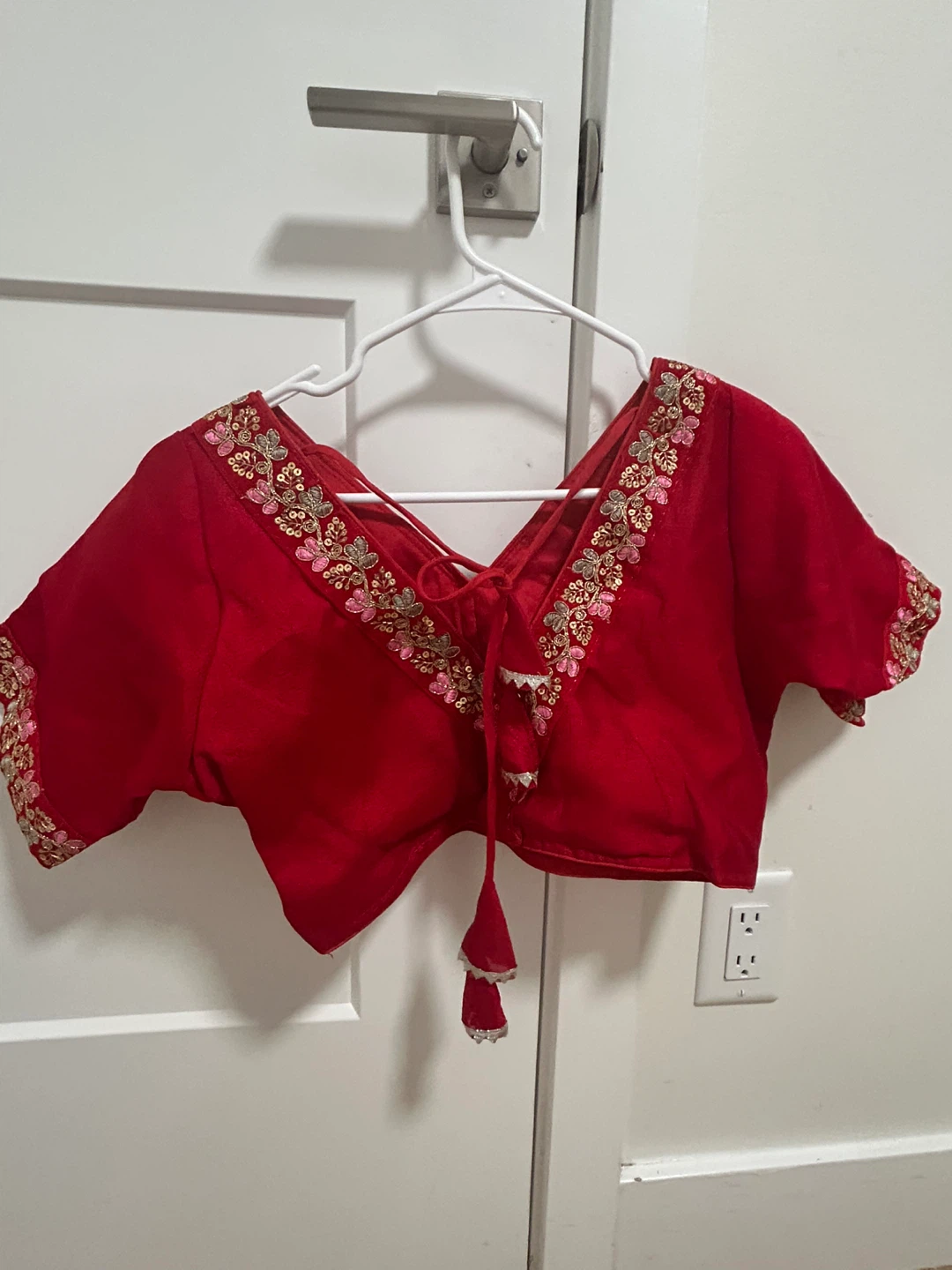 Red Embroidered Blouse - photo 2