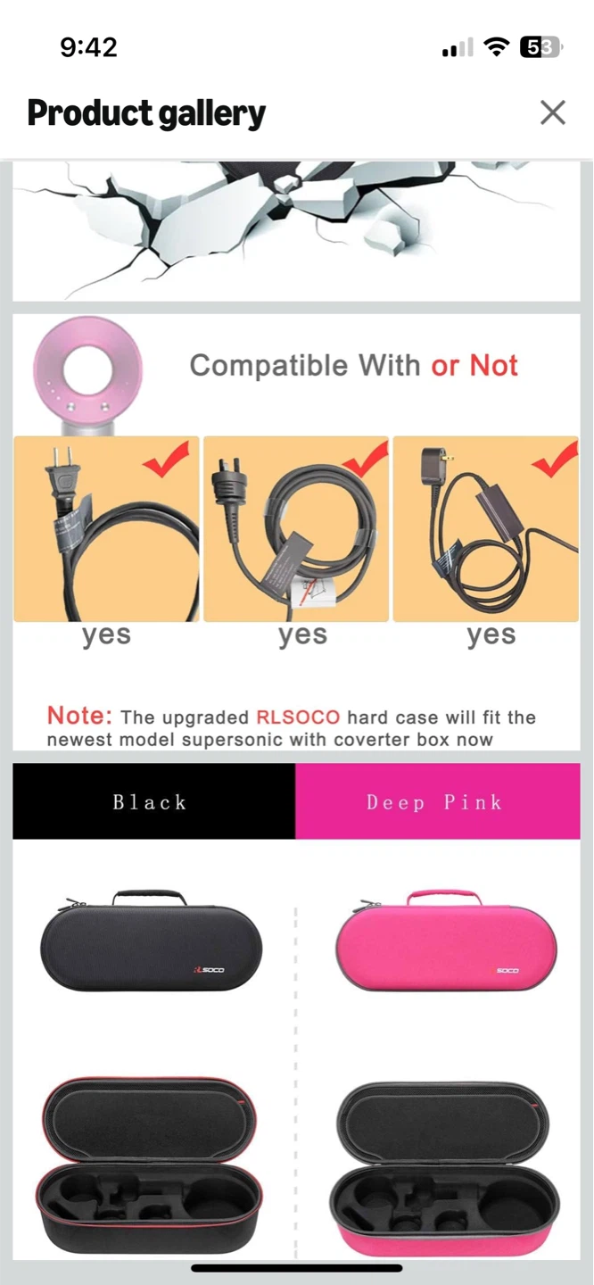 RLSOCO Hard Travel Case for Supersonic Hairdryer - photo 4