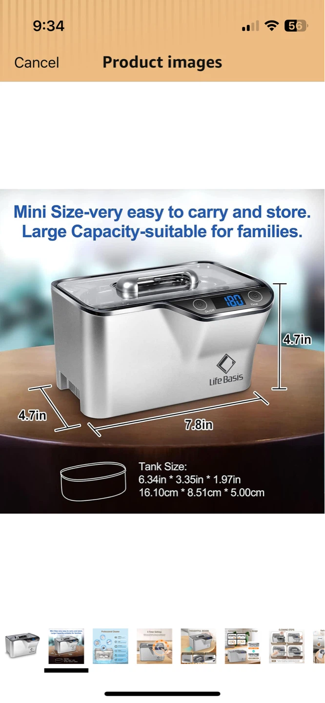 Life Basis Ultrasonic Cleaner - photo 2