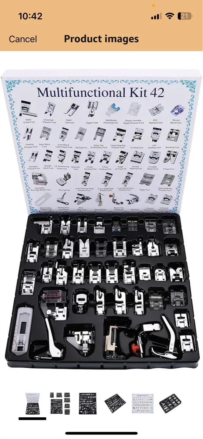 Multifunctional Sewing Machine Presser Foot Kit - 42 Pieces