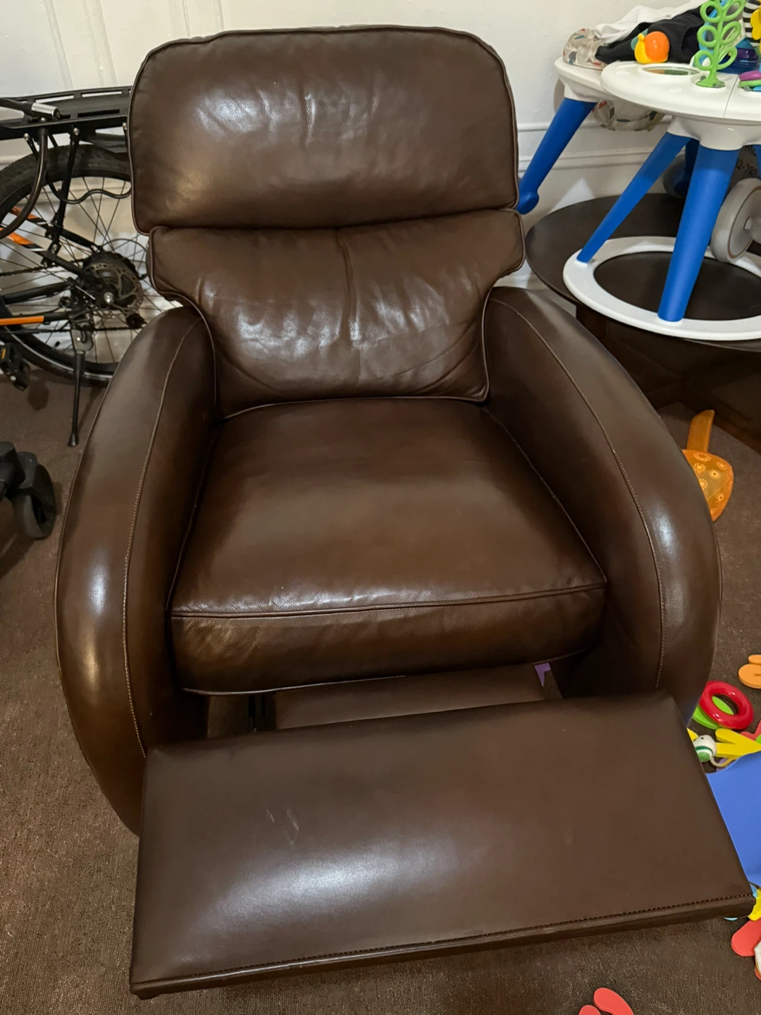 Hancock and Moore Brown Leather Recliner Chair - photo 2
