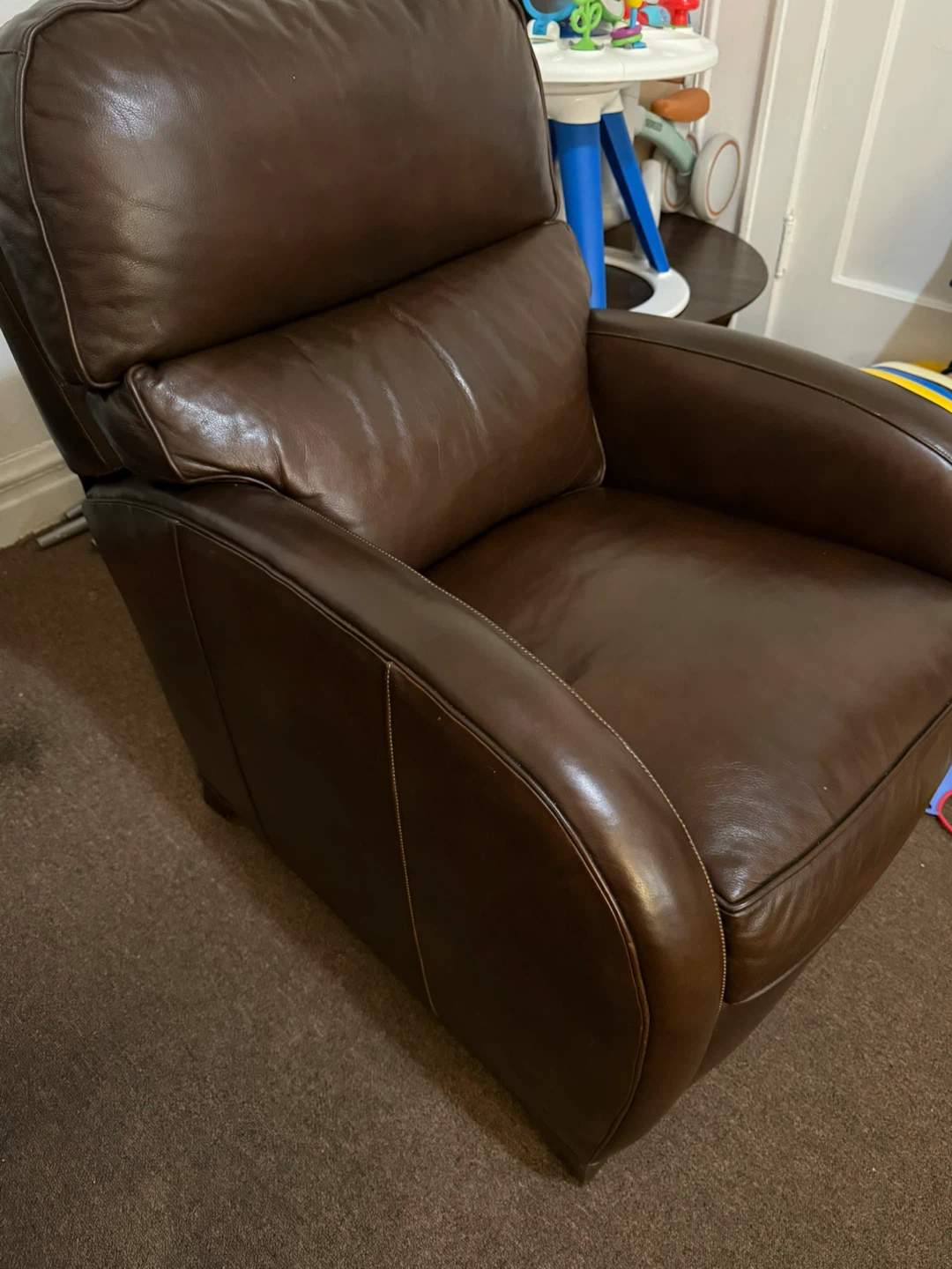 Hancock and Moore Brown Leather Recliner Chair - photo 3
