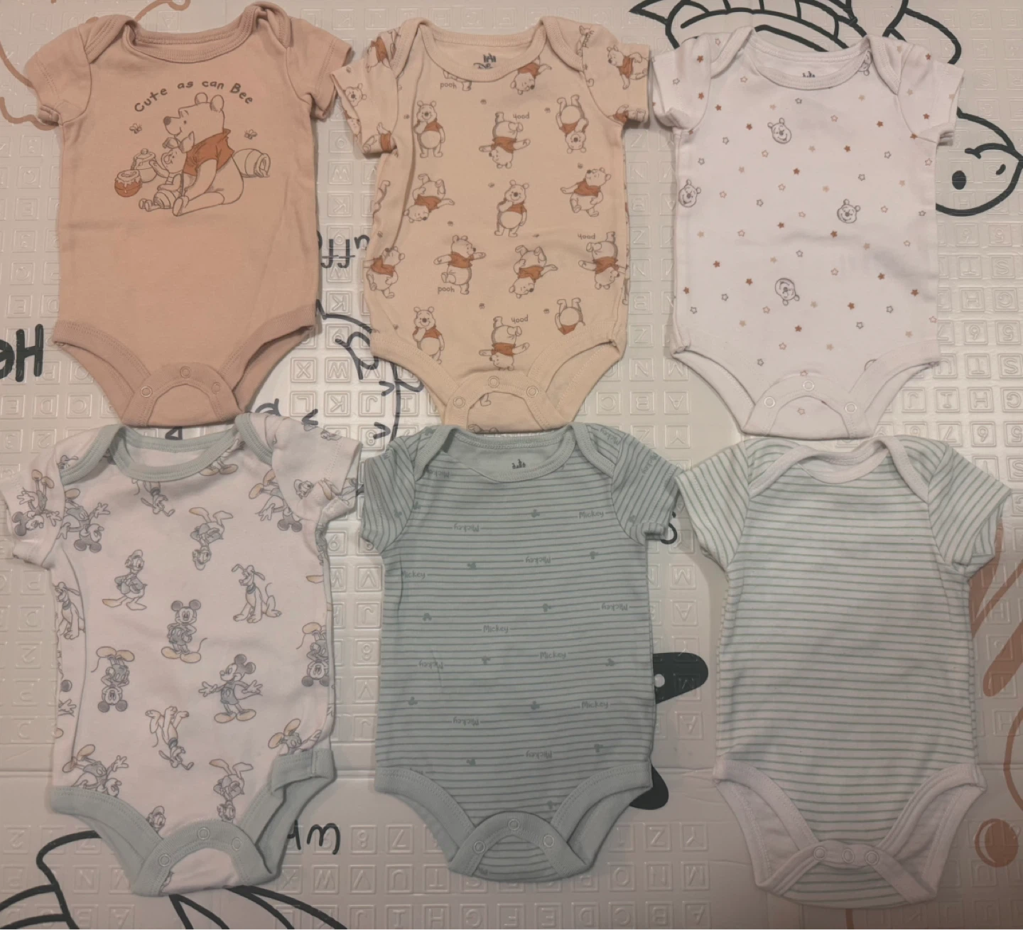 Disney Baby Bodysuits - Winnie the Pooh & Mickey Mouse 0-3m
