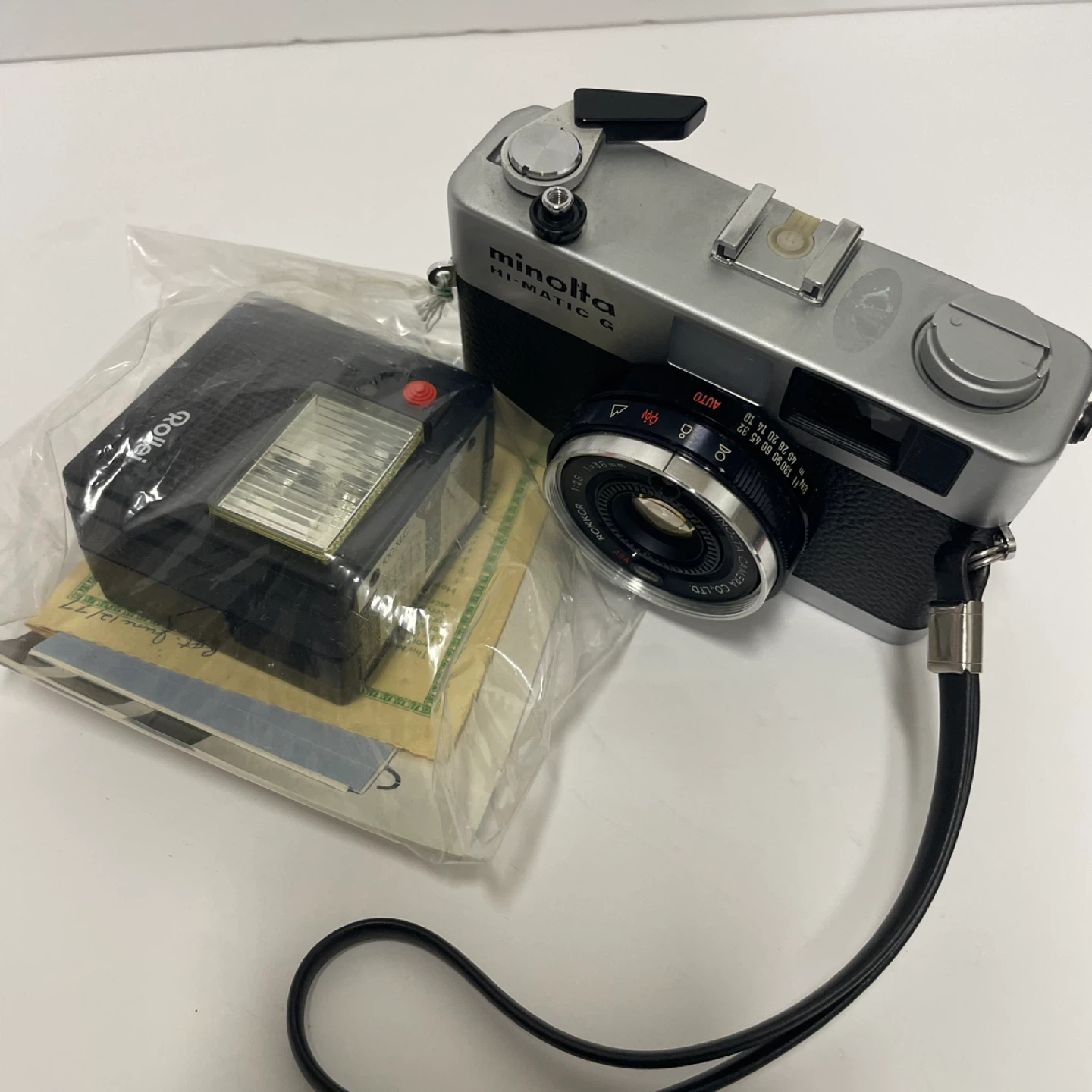 Minolta Hi-Matic G Film Camera with Flash - photo 2