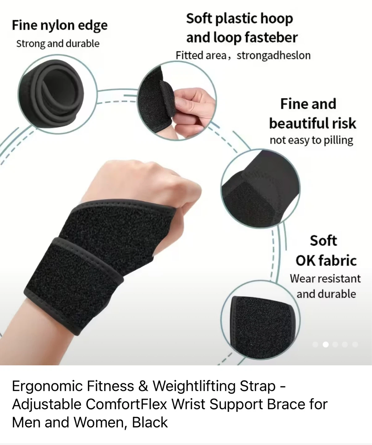 Adjustable Wrist Support Brace for Men & Women - photo 4