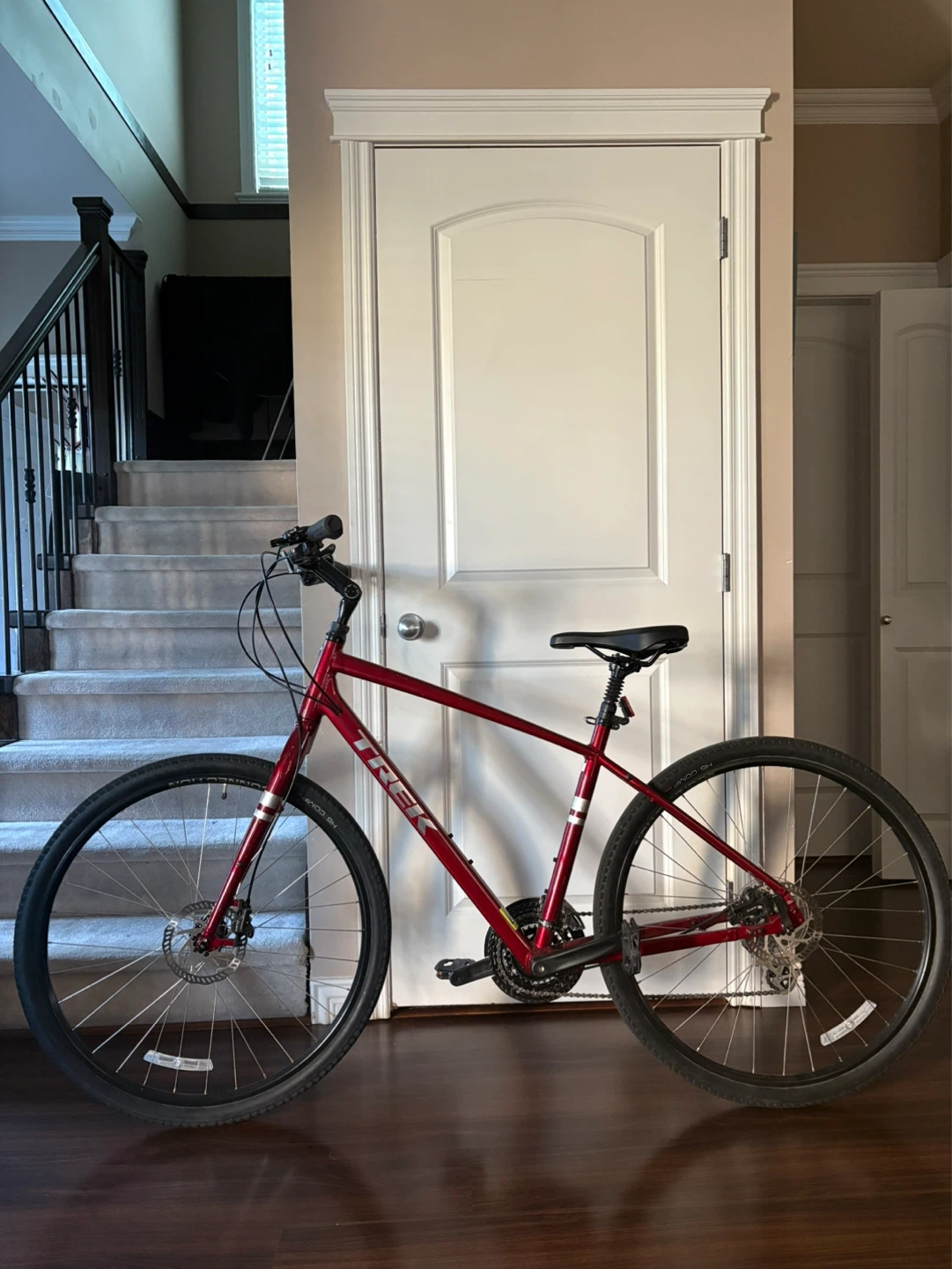 Trek FX 2 Disc Hybrid Bike - Red - photo 2