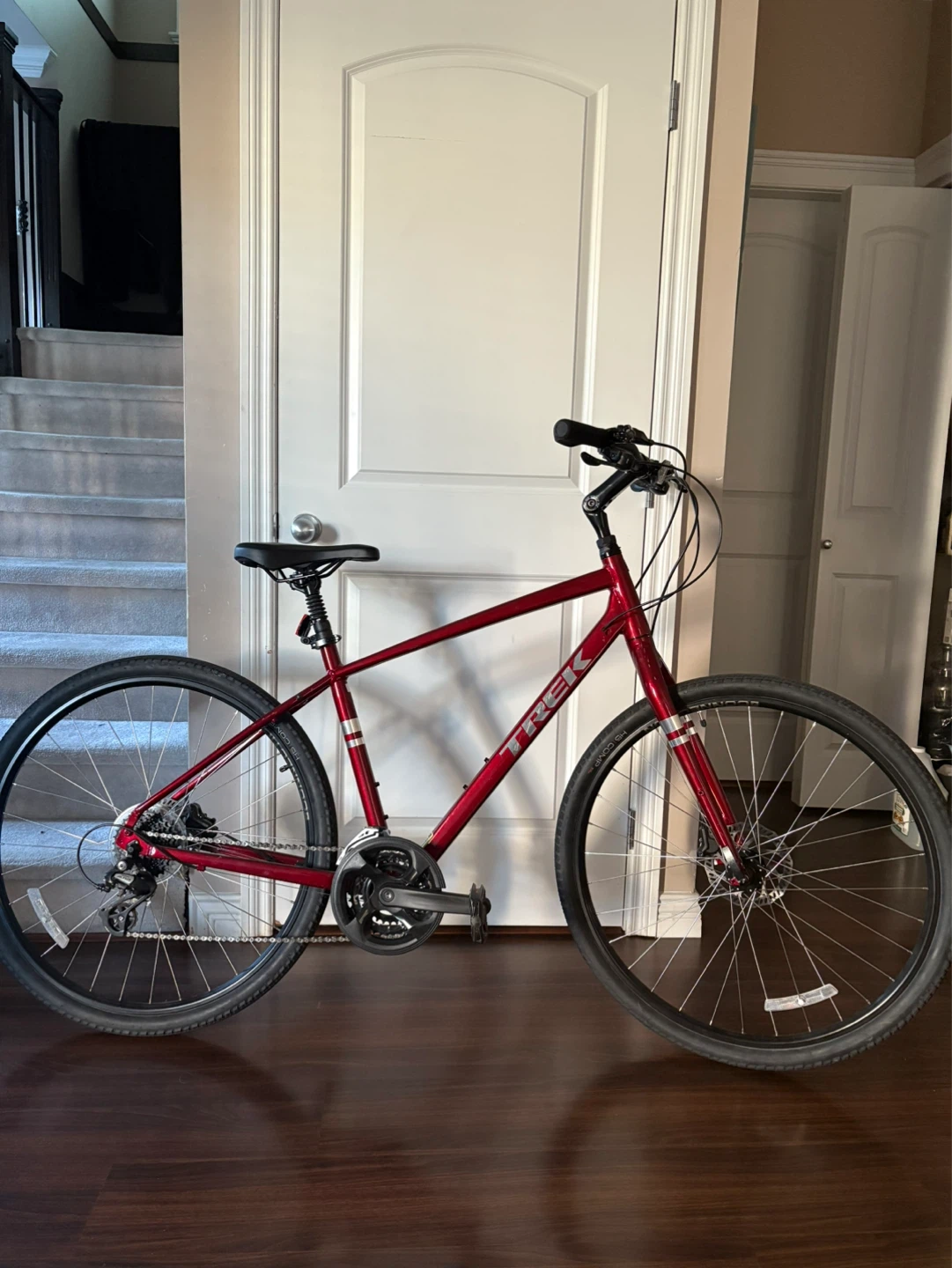 Trek FX 2 Disc Hybrid Bike - Red