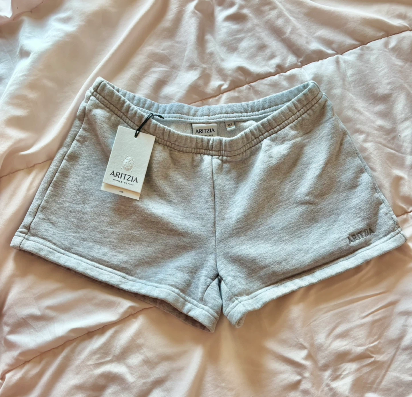 Aritzia Sweatfleece Boyfriend Fit Shorts - Grey - 2XS