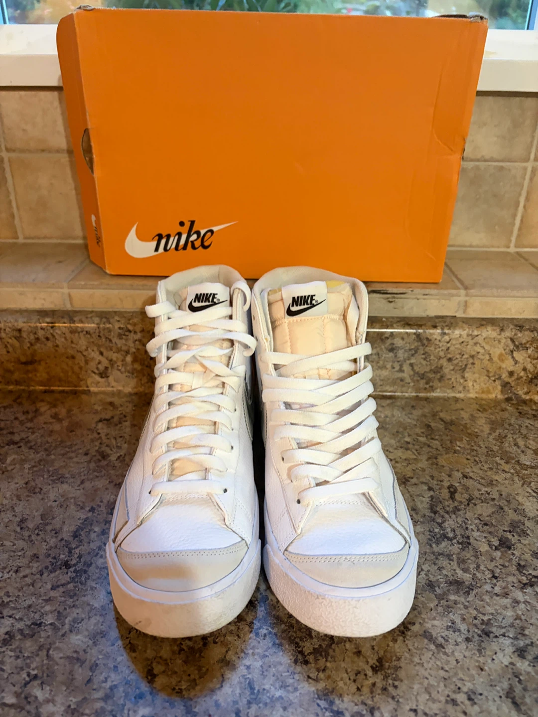Nike Blazer Mid '77 White Red Sneakers - photo 5