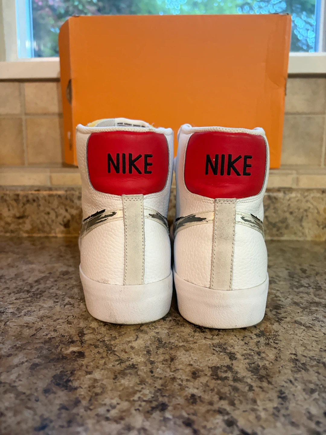 Nike Blazer Mid '77 White Red Sneakers - photo 3