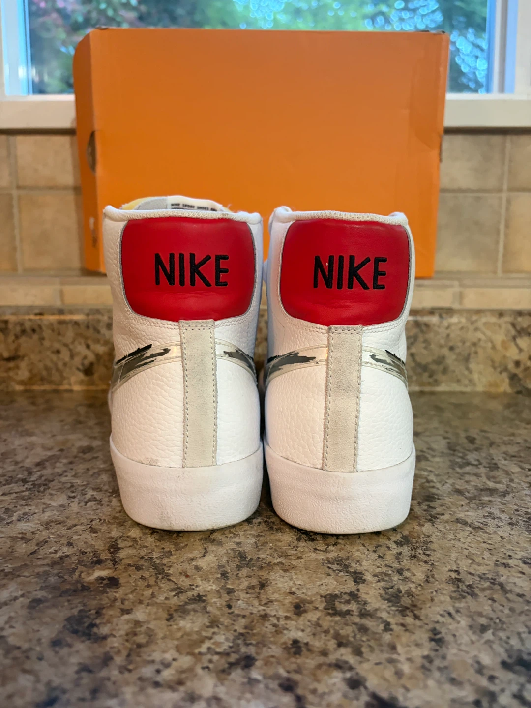 Nike Blazer Mid '77 White Red Sneakers - photo 2