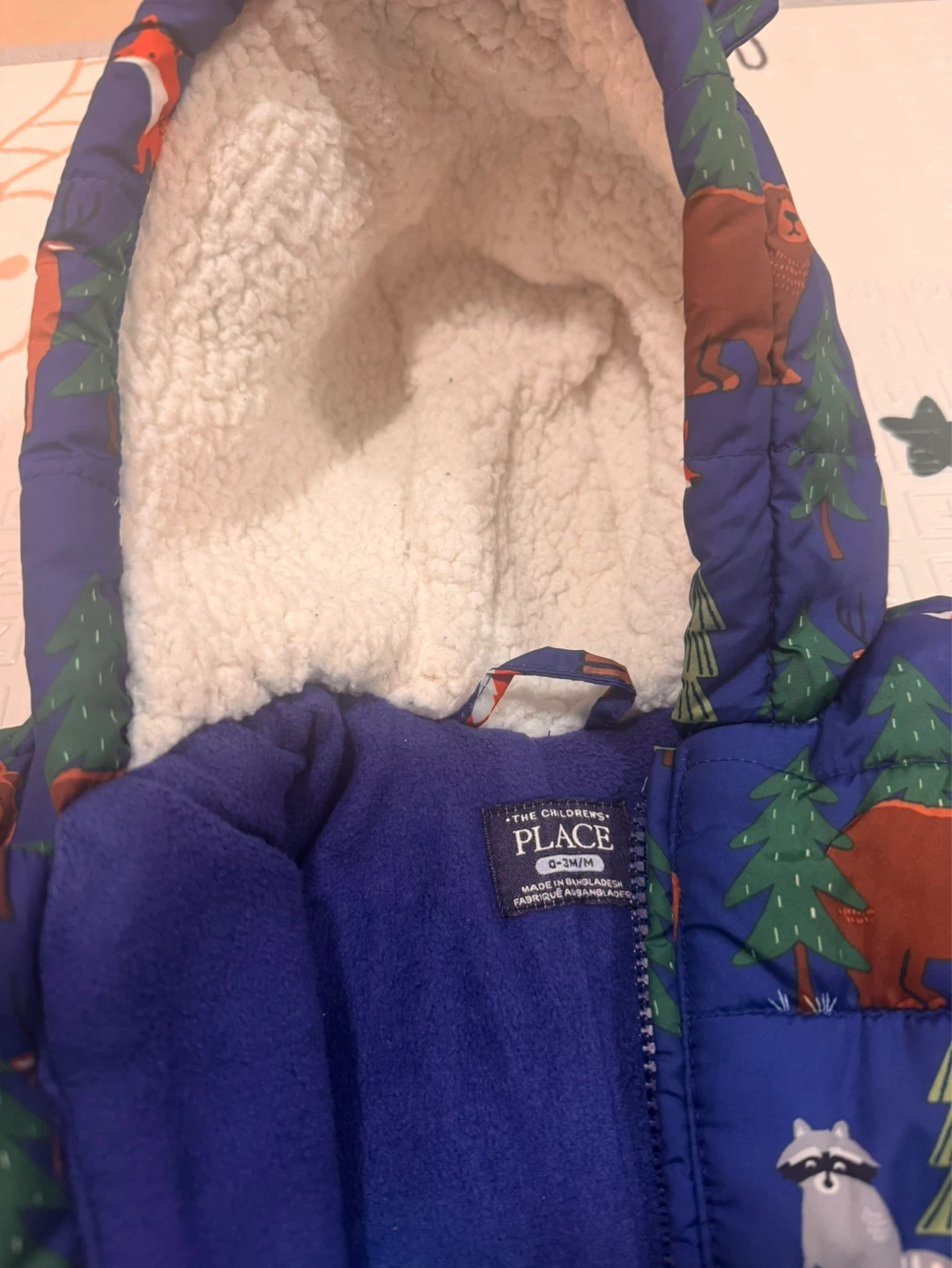 The Children's Place Baby Bunting Snowsuit 0-3M - photo 2