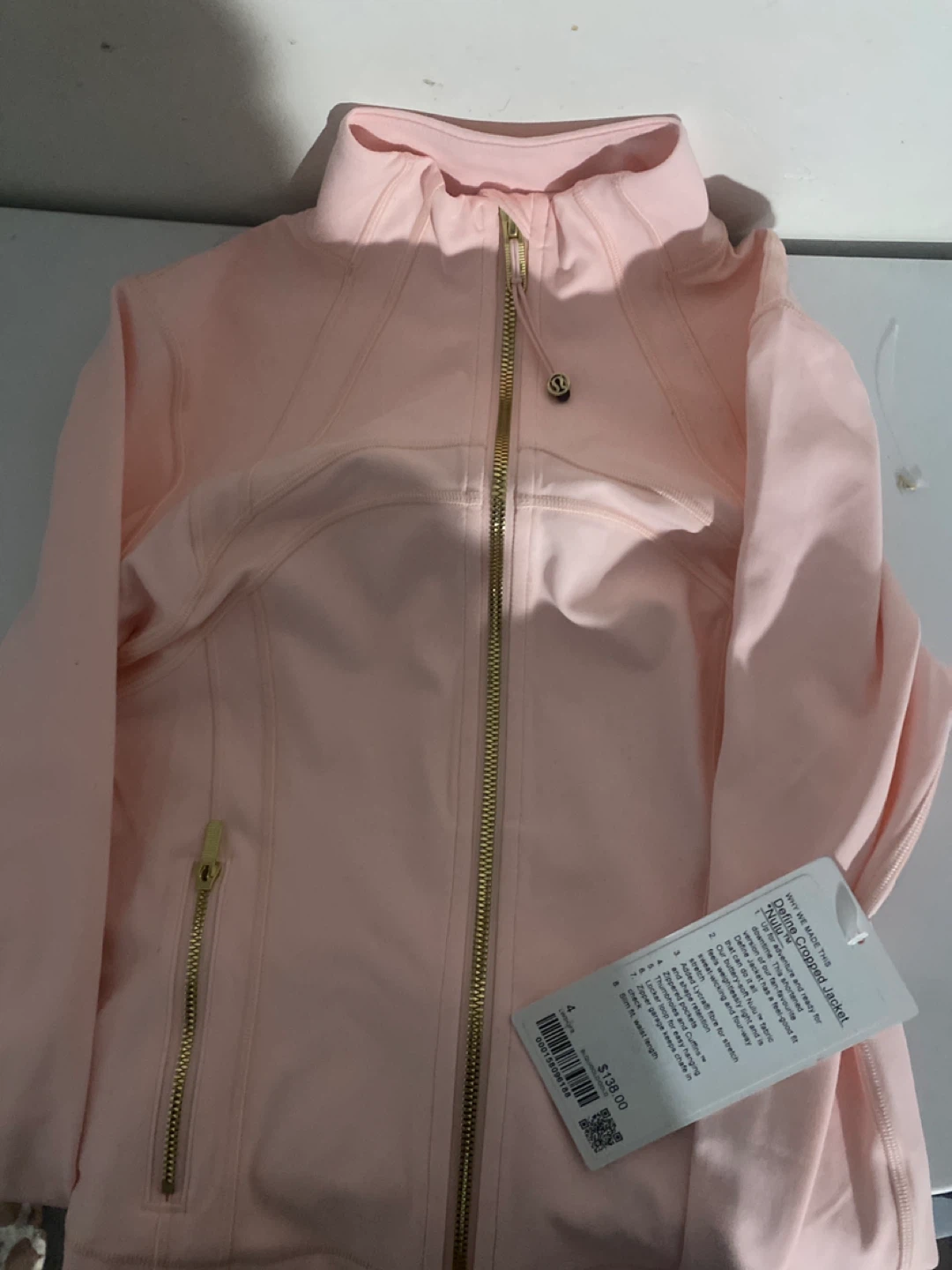 Lululemon Define Cropped Jacket Nulu Pink Size 4