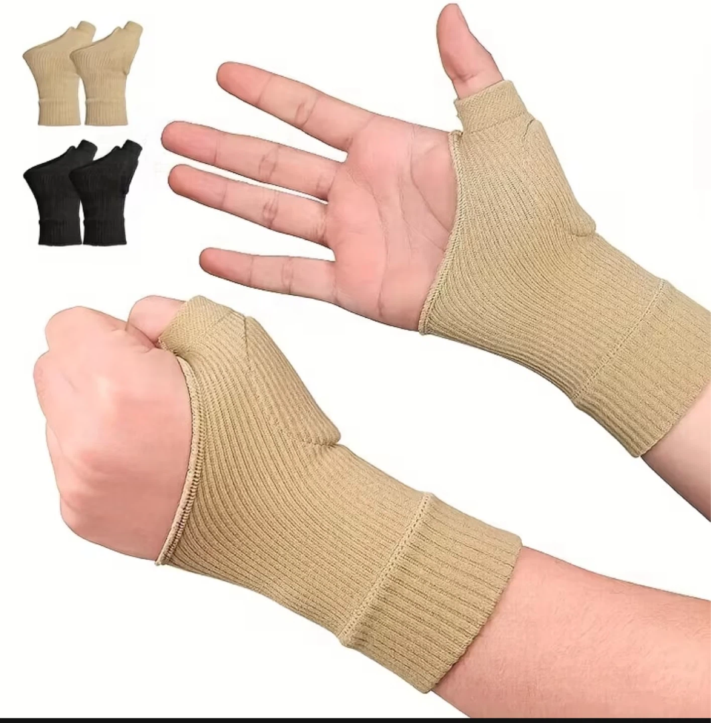 Black Compression Wrist and Thumb Support - photo 2