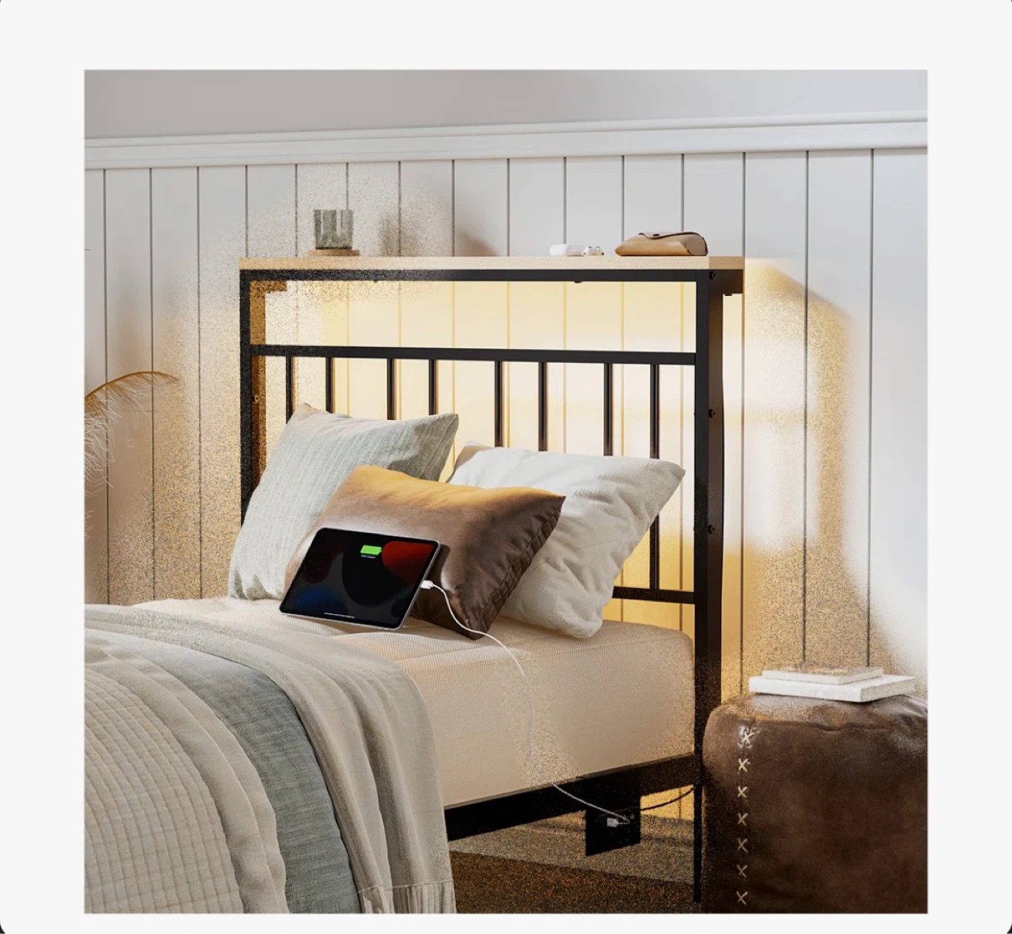 Twin Size Metal Platform Bed