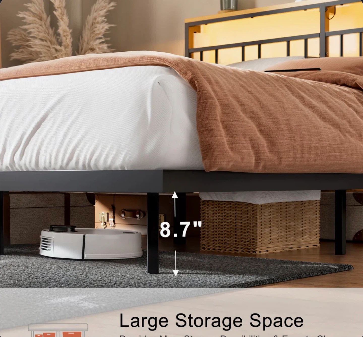 Twin Size Metal Platform Bed - photo 3