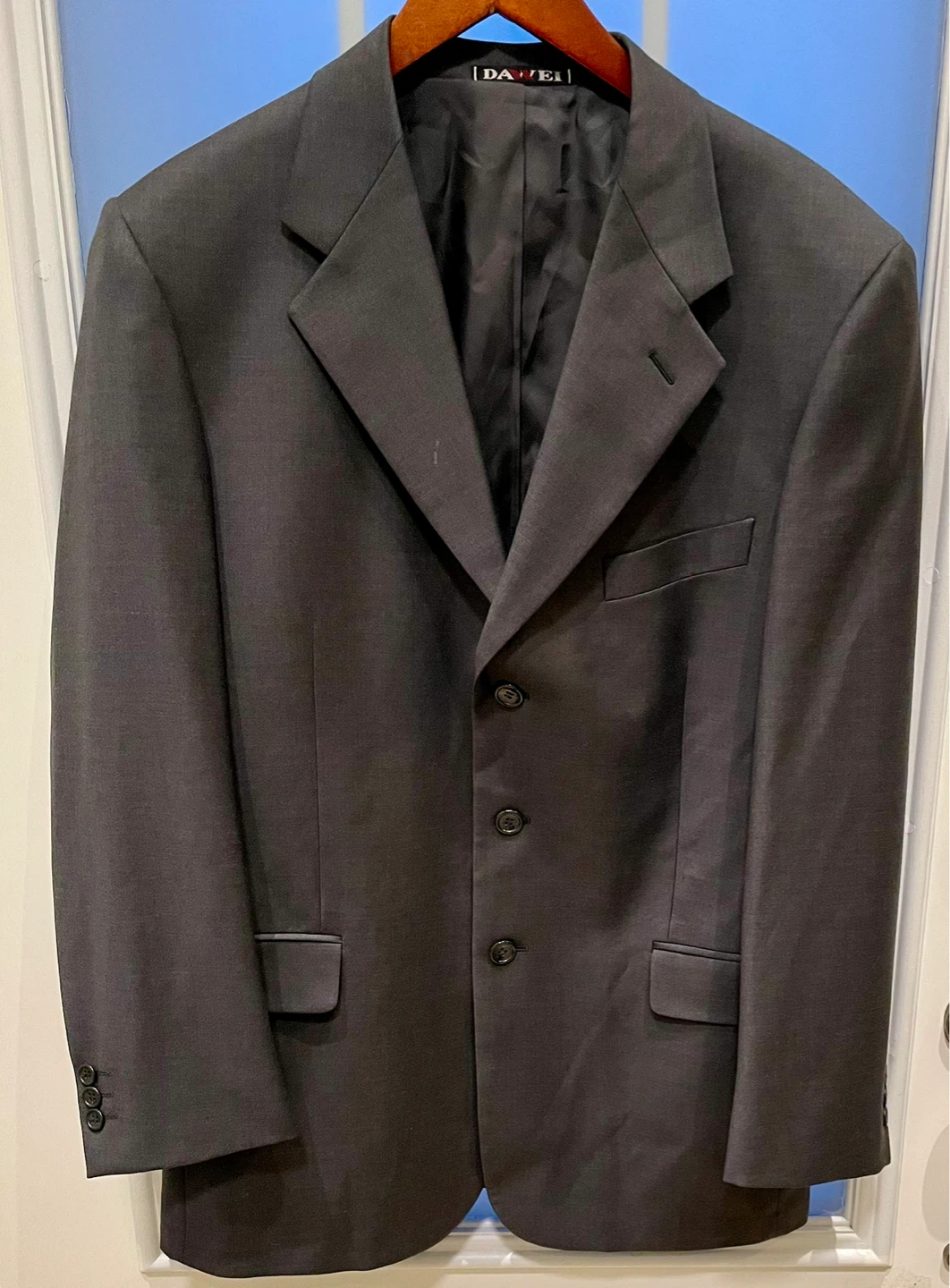 DAWEI Men's Dark Gray Suit Jacket - photo 3
