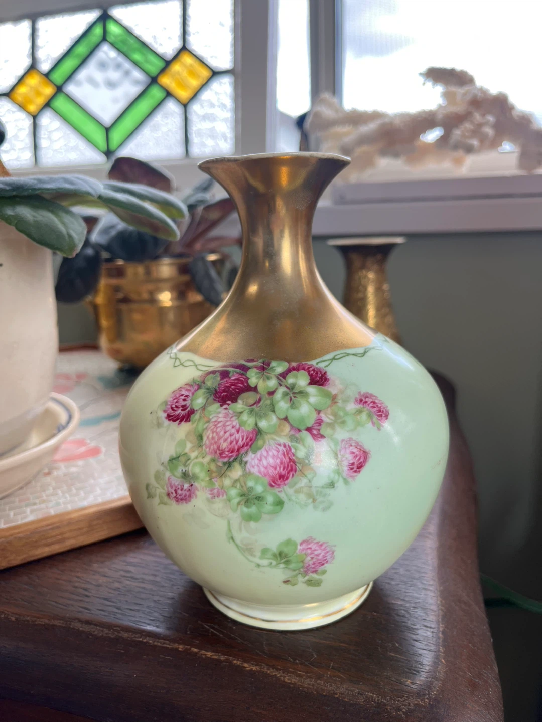 Antique hand painted vase