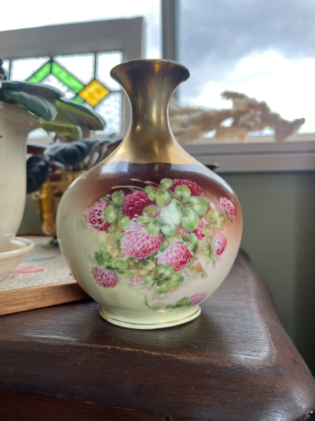 Antique hand painted vase - photo 3