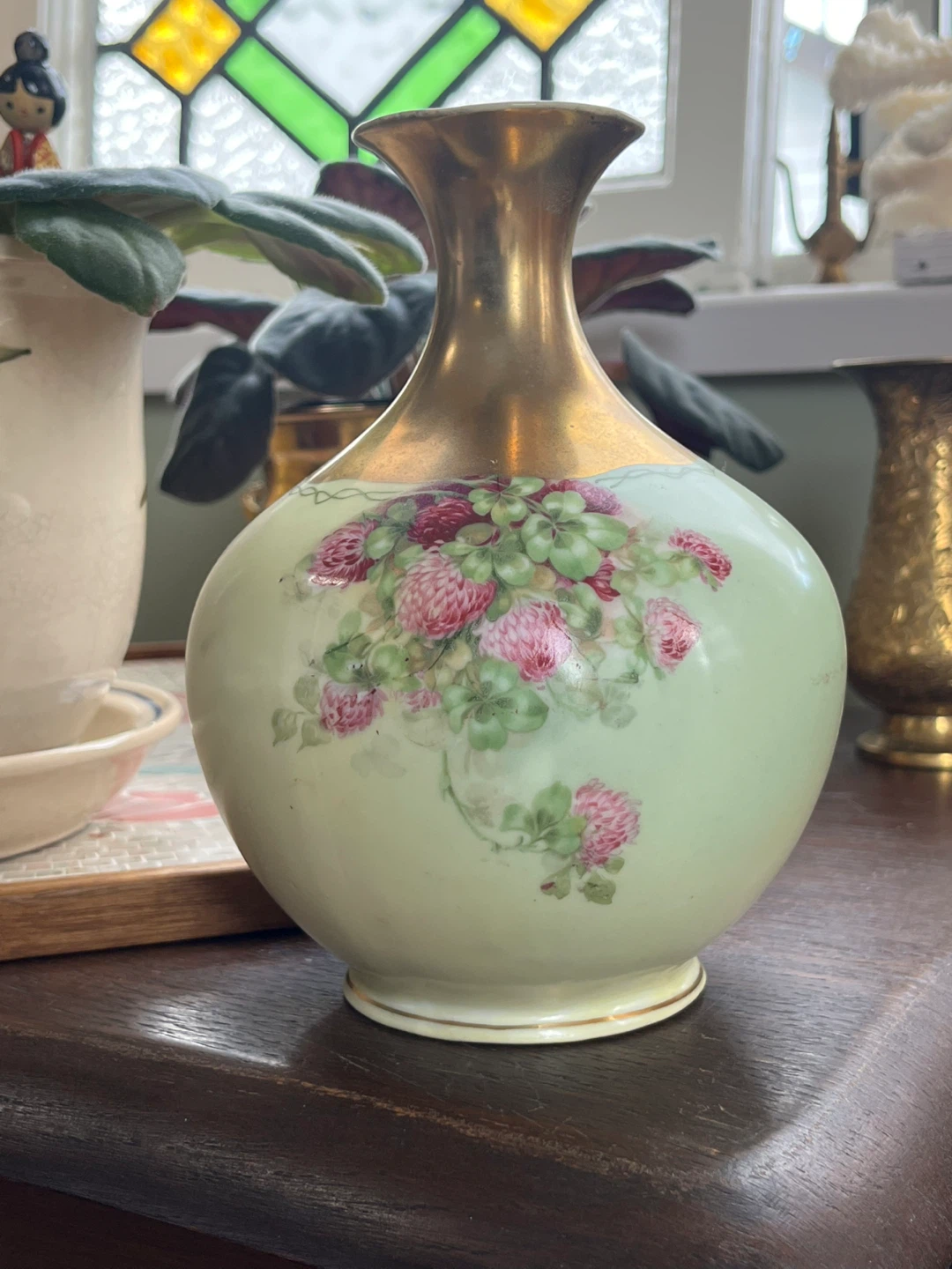Antique hand painted vase - photo 5