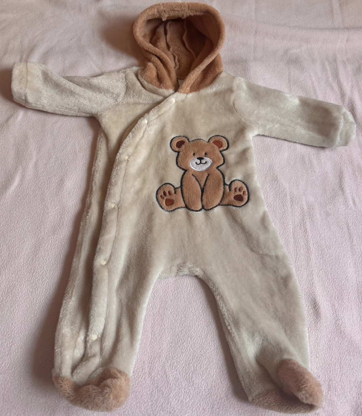 Baby Bunting Suit with Bear Design - 3-6 Months