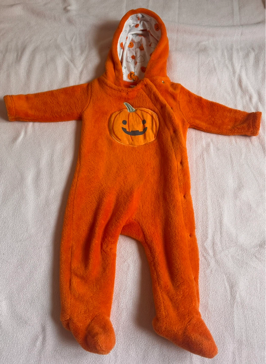 Baby Halloween Pumpkin Fleece Footie Pajamas 6-9m