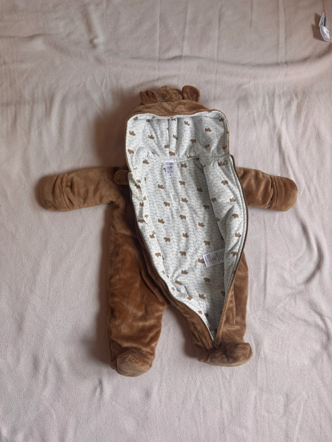 Carters Baby Bunting Snowsuit Brown Bear 0-3 Months - photo 2