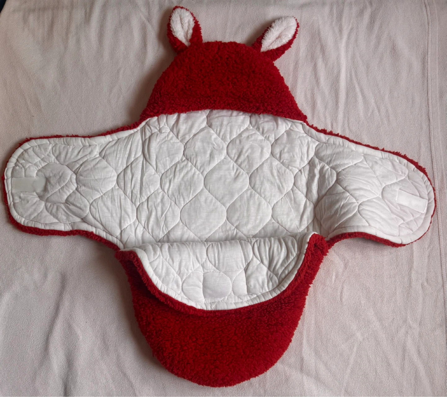 Red Baby Swaddle Sack with Ears 0-6m - photo 2