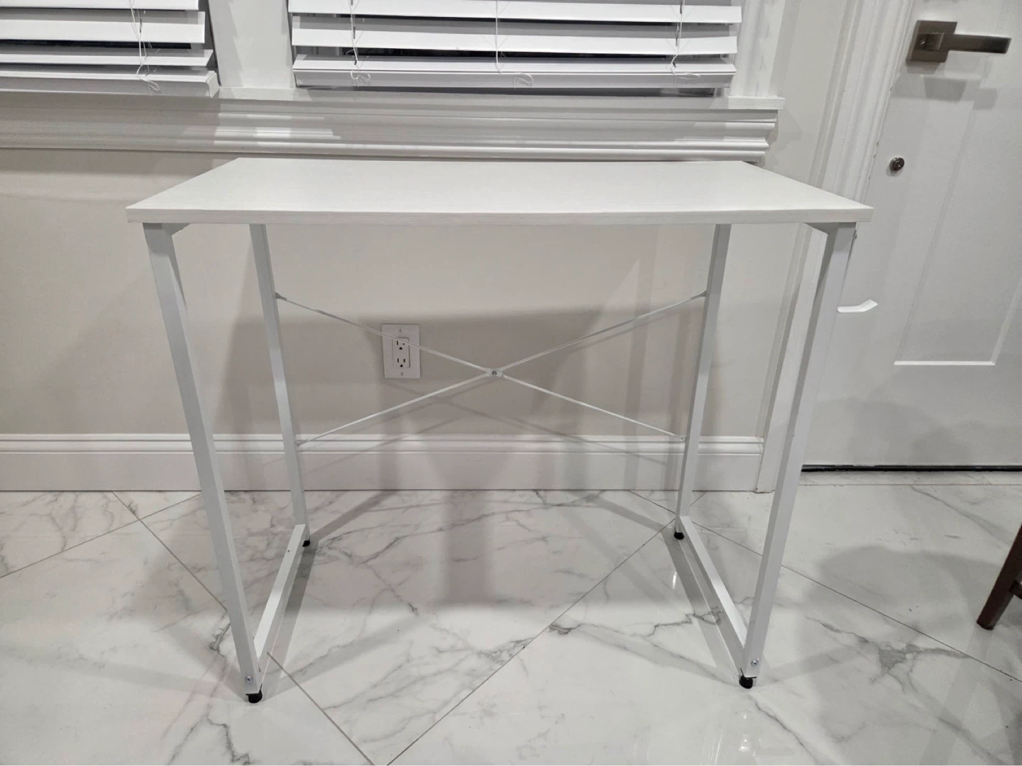 White Metal Frame Desk