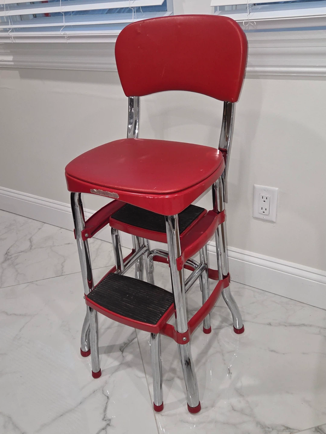 Red Cosco Step Stool Kitchen Chair - photo 3