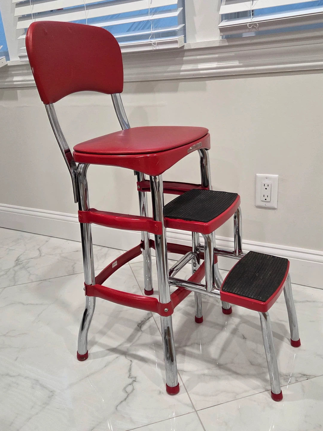 Red Cosco Step Stool Kitchen Chair - photo 2